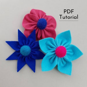 Felt Flower Tutorial - PDF Instructions for Three Styles of Felt Flowers - Instant Download Patterns