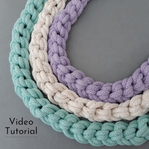 Macrame Necklace Tutorial Video - Pattern for a Macrame Loopy Necklace