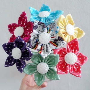 Fabric Flower Tutorial PDF Instructions for a DIY Fabric Stemmed Daisy Flower Instant Download Pattern image 4