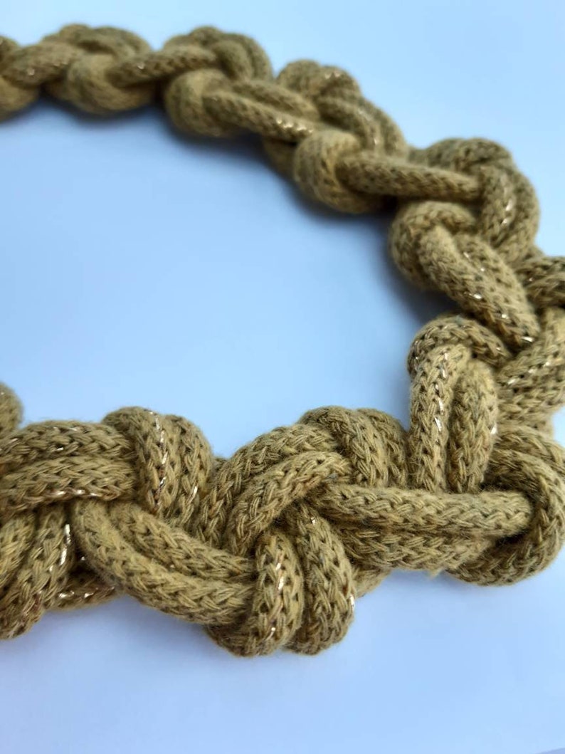 Macrame Necklace Tutorial Video Pattern for a Macrame Knot Two Colour Necklace image 6