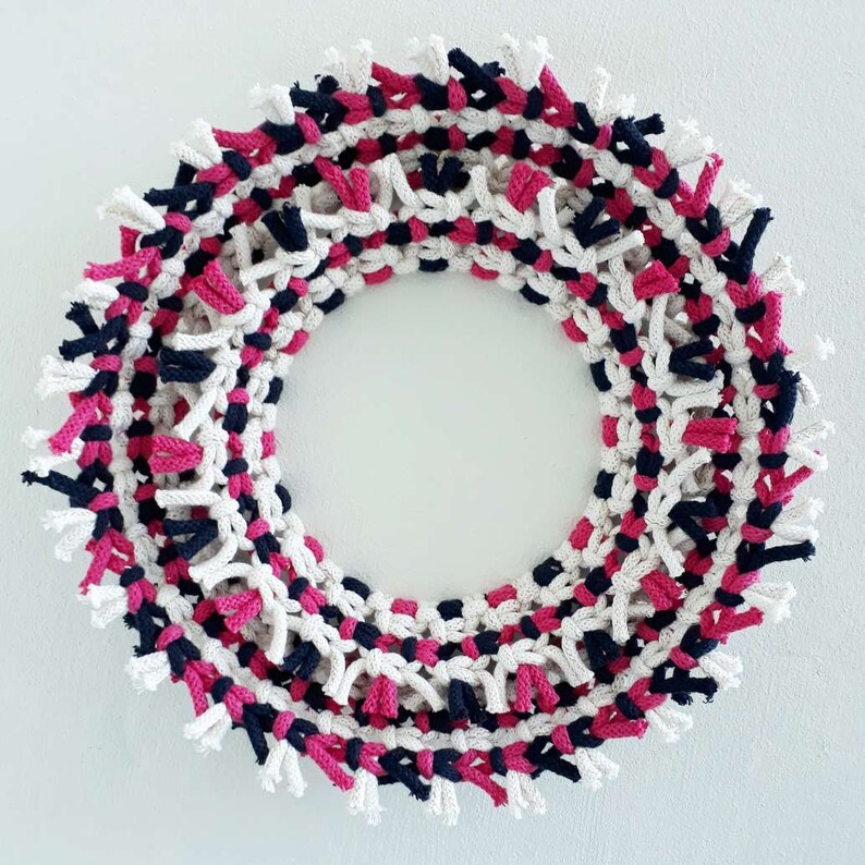 Macrame Wreath Tutorial - Macrame Pattern - Instant PDF download. image 2