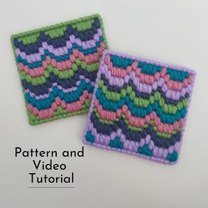 Bargello Loops Coaster Pattern - PDF Pattern and Tutorial Video