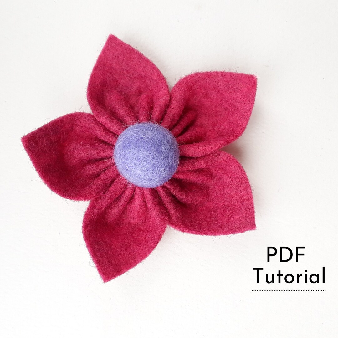Felt Flower Tutorial PDF Instructions for a DIY Felt Daisy Flower Instant Download Pattern Etsy