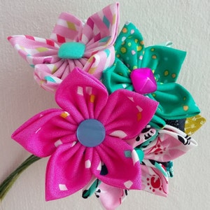 Fabric Flower Tutorial PDF Instructions for a DIY Fabric Stemmed Daisy Flower Instant Download Pattern image 5