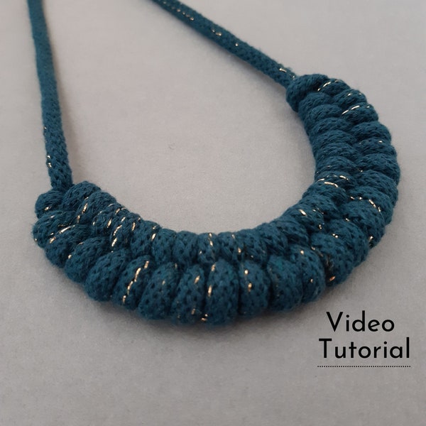 Macrame Necklace Tutorial Video - Pattern for a Macrame Woven Necklace