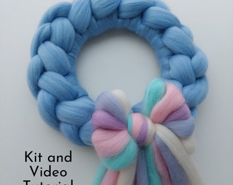 Spring Arm Knit Wreath Kit and Tutorial Video