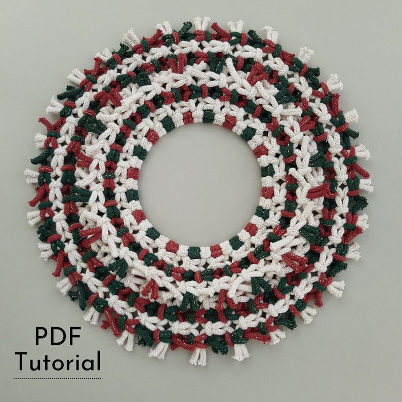 Macrame Wreath Tutorial - Macrame Pattern - Instant PDF download. image 1