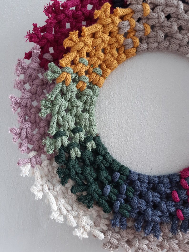 Macrame Wreath Tutorial - Macrame Pattern - Instant PDF download. image 8