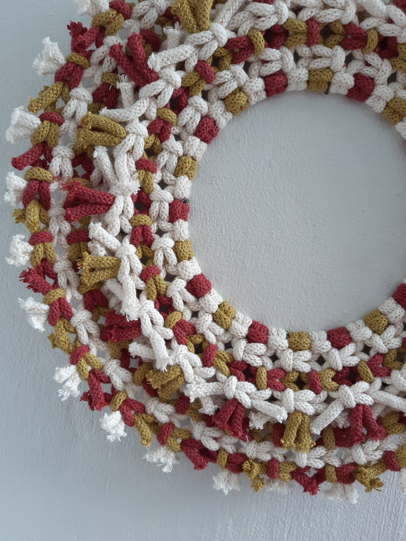 Macrame Wreath Tutorial - Macrame Pattern - Instant PDF download. image 9