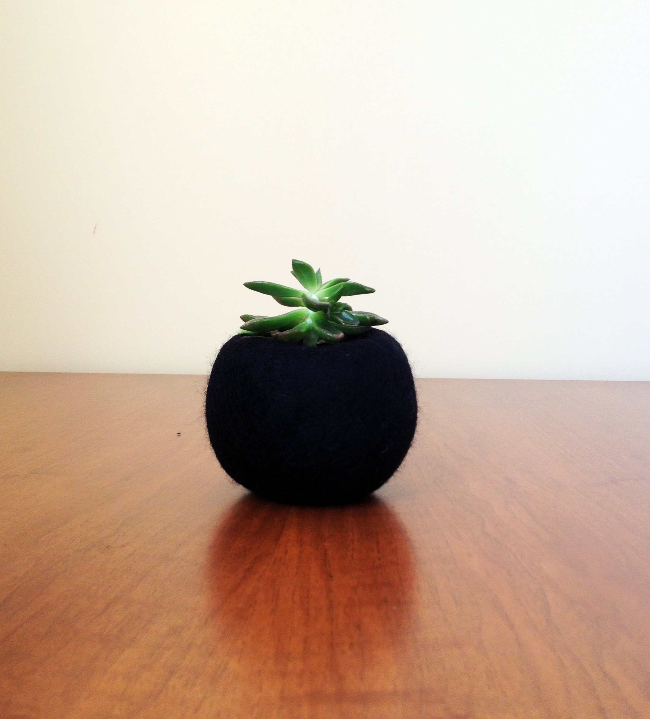 Small Plant Pot Black Planter Office Desk Accessories for Etsy