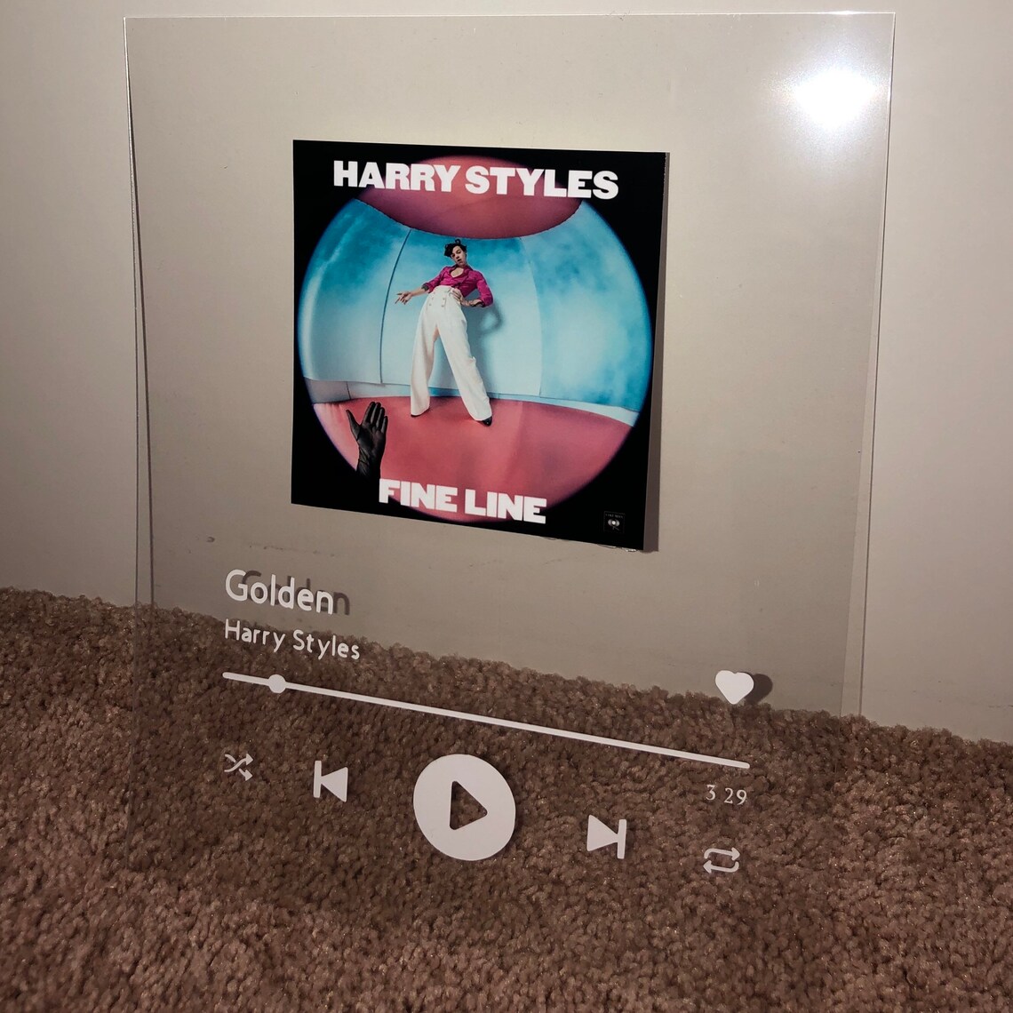 8x10 custom acrylic spotify song album art poster clear Etsy