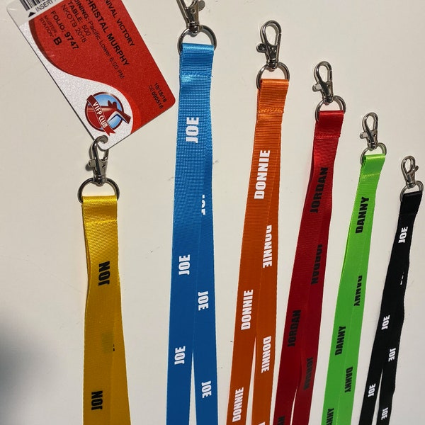 NKOTB inspired or Personalized School lanyards for kids