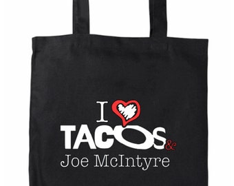 I love tacos and NKOTB tote or crossbody