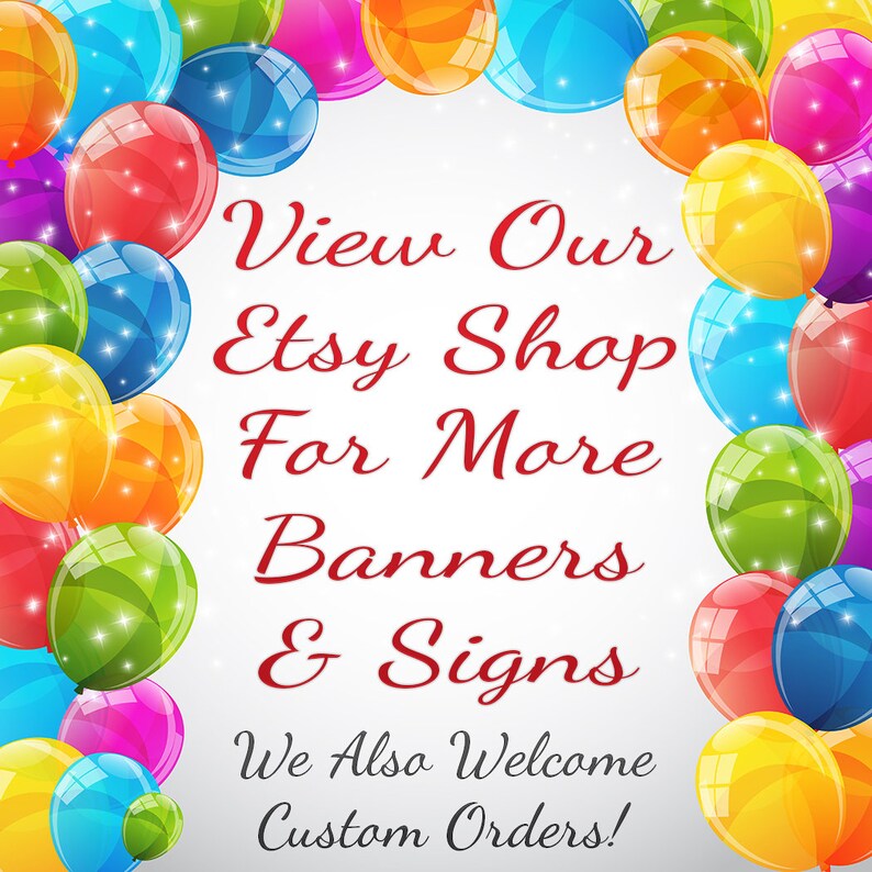 Custom Personalized Balloons Birthday Banner Decoration Etsy