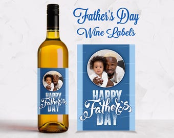 Personalized Father's Day Wine Label: Custom Photo Gift