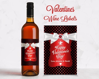 Personalized Valentine's Day Wine Label: Gloss or Matte