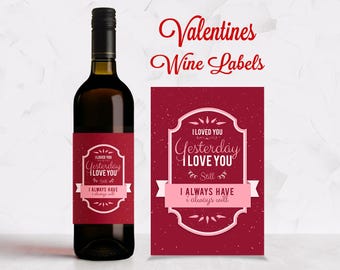 Personalized Valentine's Day Wine Label: Gloss or Matte