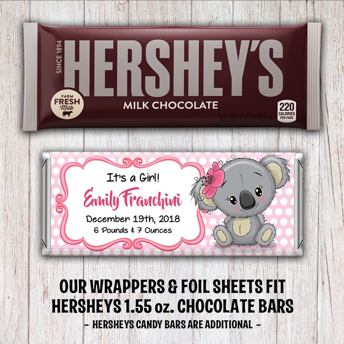 Baby Announcement Candy Bar Wrapper Birth Announcement Candy | Etsy
