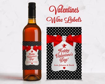 Personalized Valentine's Day Wine Label: Gloss or Matte