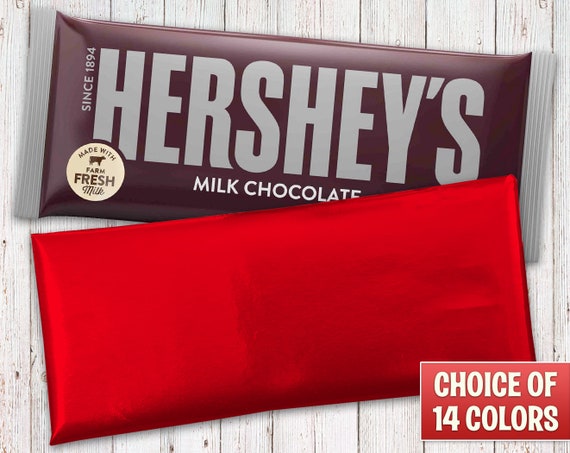 Hershey's Milk Chocolate Wrapped With a Red Foil Sheet – Price Per Bar - Select How Many You Want In The Quantity Pull-Down Il_570xn