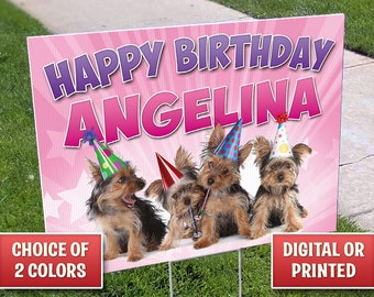 Personalized Puppy Birthday Yard Sign: Custom Outdoor Decor (Digital or Printed)