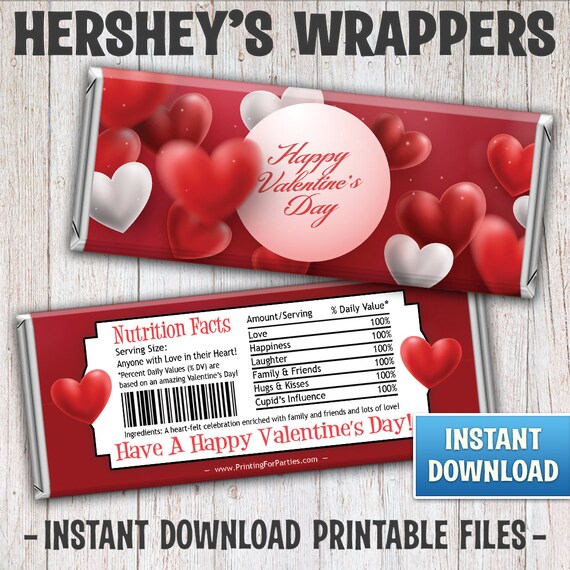 Valentine's Day Hershey's Bar Wrappers, Valentine's Day Candy Bar Wrappers, Cupid, Candy Bar Wrappers, Valentine, Instant Download – 157 Il_570xn