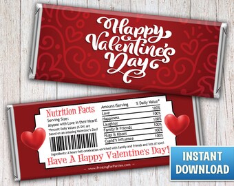 Valentine's Day Hershey's Bar Wrappers, Valentine's Day Candy Bar Wrappers, Cupid, Candy Bar Wrappers, Valentine, Instant Download – 159