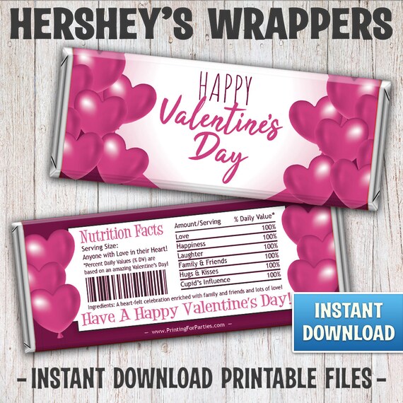 Valentine's Day Hershey's Bar Wrappers, Valentine's Day Candy Bar Wrappers, Cupid, Candy Bar Wrappers, Valentine, Instant Download – 155 Il_570xn