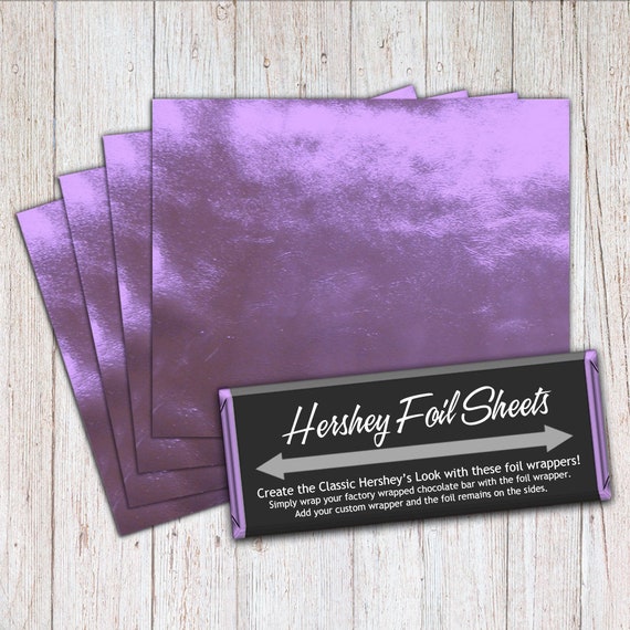 Lavender Foil Sheets, Hershey Foil Sheets, Hershey Foil Wrappers, Candy Bar Foil Sheets, Foil Wrappers for Wrapping 1.55Oz Hershey Bars Il_570xn