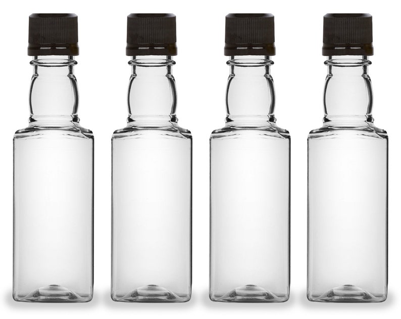 Mini Liquor Bottles Square 50ml Small Empty Plastic Mini Etsy