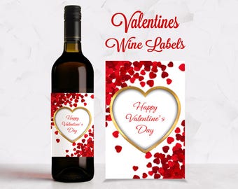 Personalized Valentine's Day Wine Label: Gloss or Matte