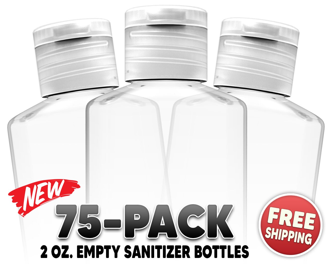 – Perfect For Party Favors 60ml Birthday Favors or Any Occassion Wedding Favors Free Ship 50 Empty Hand Sanitizer Bottles – Clear 2oz
