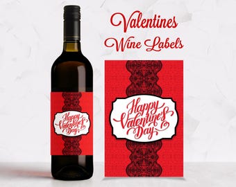 Personalized Valentine's Day Wine Label: Gloss or Matte