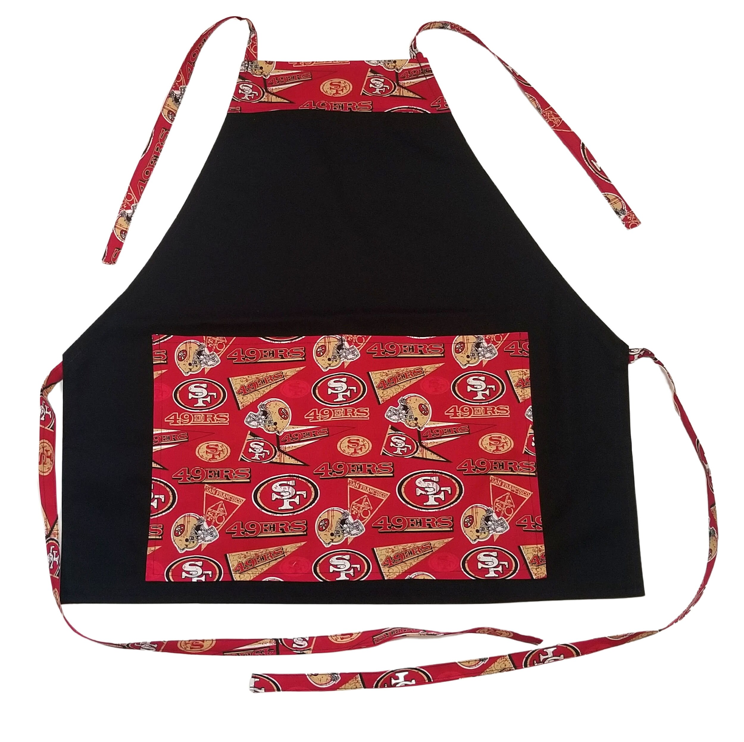 UNISEX TEAMS APRONS, Adult Bib Aprons Accented With Your Favorite Football Team One Size Fits