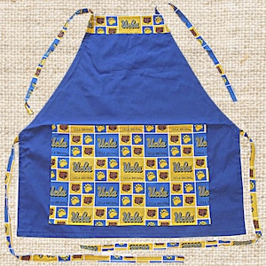 HANDMADE APRONS for College Fans: Tailgate Parties, BBQs and Everyday Use Made Easy! One Size Fits Up to 4X Size, Durable & Great Gift Idea!