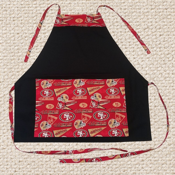 Favorite FOOTBALL APRONS - Great for BBQ, Tail Gating & Everyday Use. Unisex - One Size Fits Up to 4X. Washable, Easy Care, Great Gift Idea!