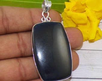 Huge Gemstone Pendant, Genuine Vivianite Pendant Necklace, Rectangle Pendant, Designer Pendant, 925 Silver Handmade Jewelry For Her, P42501