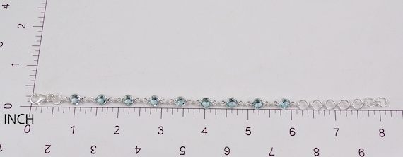 Blue Topaz Bracelet, Blue Topaz Bracelets, Sterling Silver