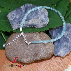 Genuine Aquamarine Bracelet, March Birthstone, Gemstone Bracelet, Handmade Jewelry, Gemstone Jewelry, 925 Silver Bracelet, Gift For Her,