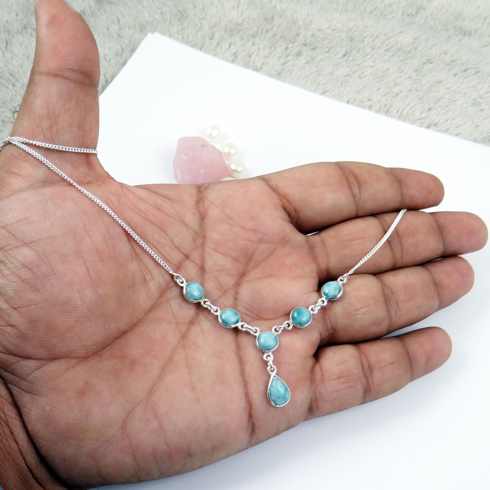 larimarさん Larimar Stone 3 Inch, High Grade Blue Green Larimar Stone From