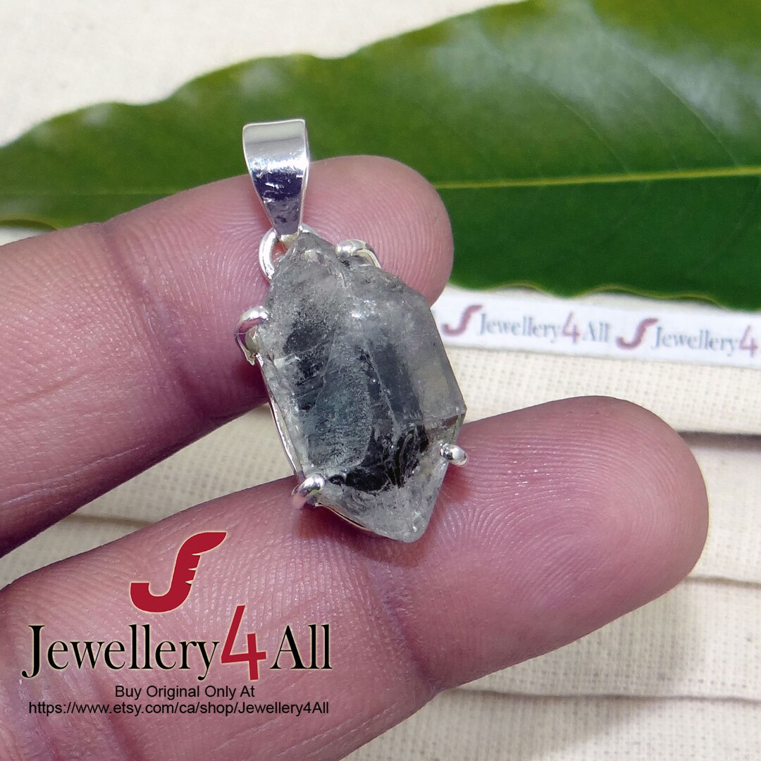 Herkimer Diamond Pendant 925 Silver Pendant Raw Herkimer Etsy