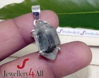 Herkimer Diamant Anhänger: Handgemachtes 925 Sterling Silber Schmuckset