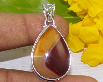 Mookaite Gemstone Pendant, Teardrop Pendant Necklace, Handmade Pendant, Birthstone Pendant, Women Dangling Pendant, Bridesmaid Gift, P42322