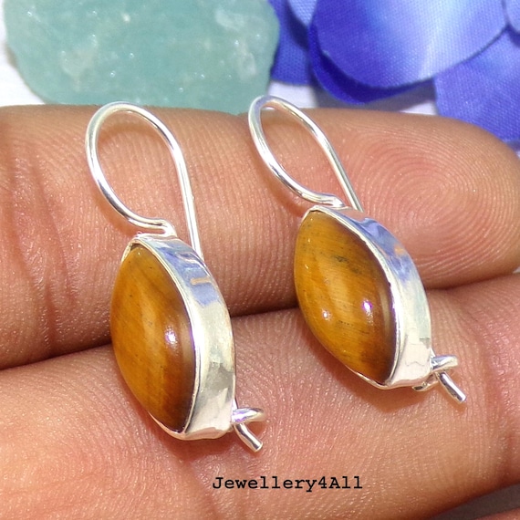 Orecchini con citrino giallo Madeira, argento sterling 925, orecchini con pietra preziosa citrino, orecchini a gancio, orecchini pendenti e pendenti per donna, regalo per lei - Italia