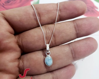 Collier Pierre de lune et petite plume en Argent 925