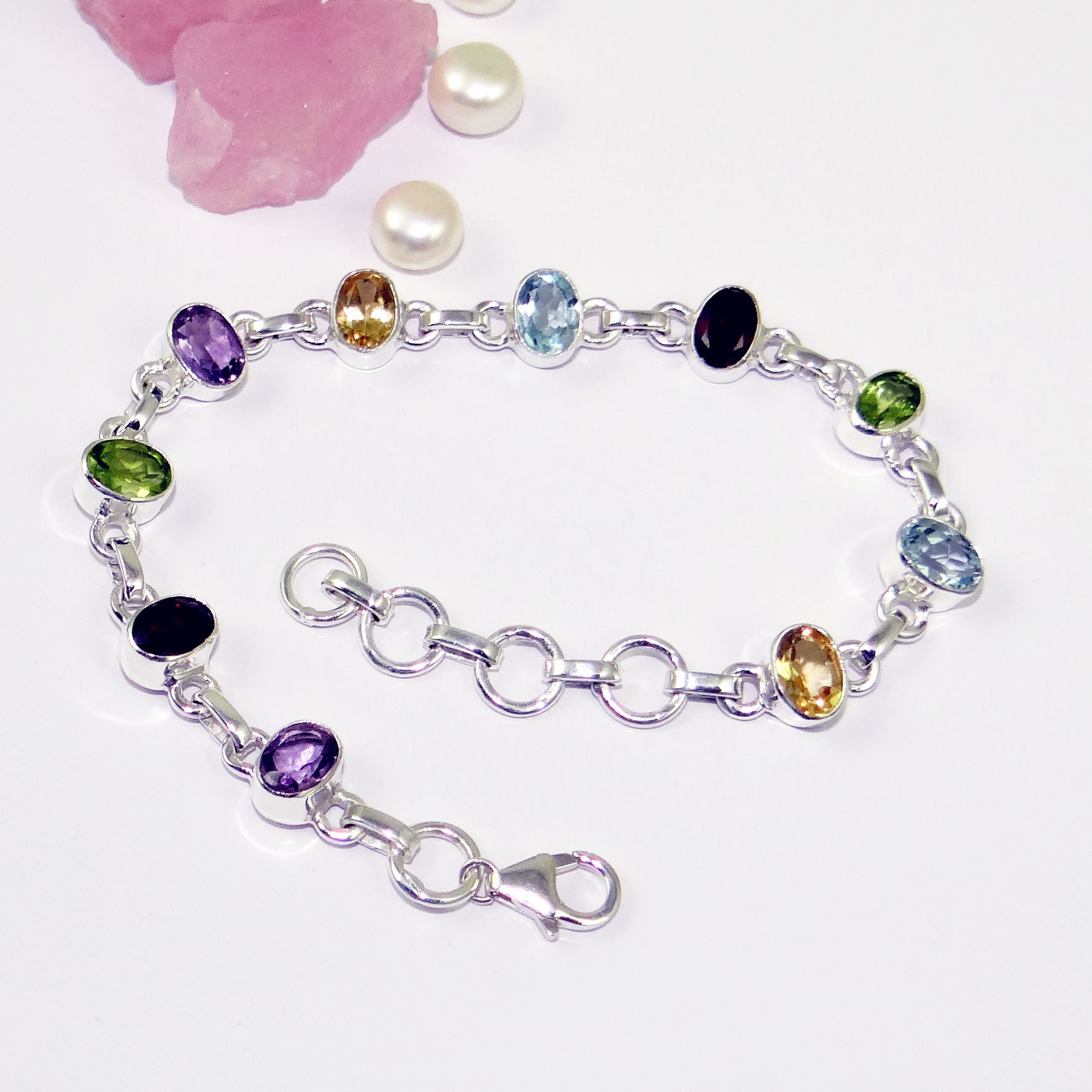 ブレスレット LANARCHIVE Silver Ball Half Gemstone Bracelet Amazon.com: ACTS Bracelet Fishers Of Men Sterling Silver