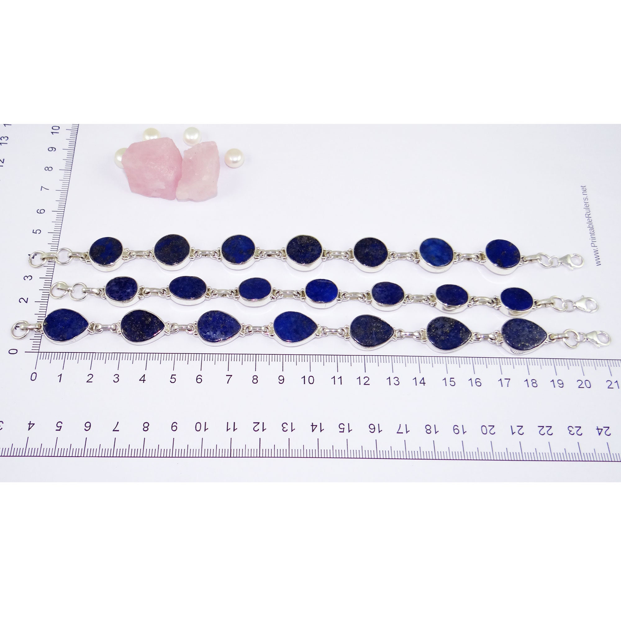 Lapis Lazuli Bracelet, Solid 925 Sterling Silver Bracelet