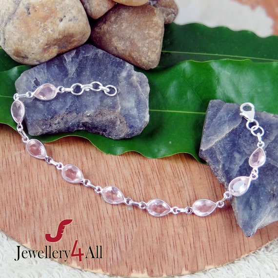 Bracciale Donna Argento 925 Con Cuore Cristallo Rosa E Simbolo Infinito - Gioiello Elegante In Confezione Regalo