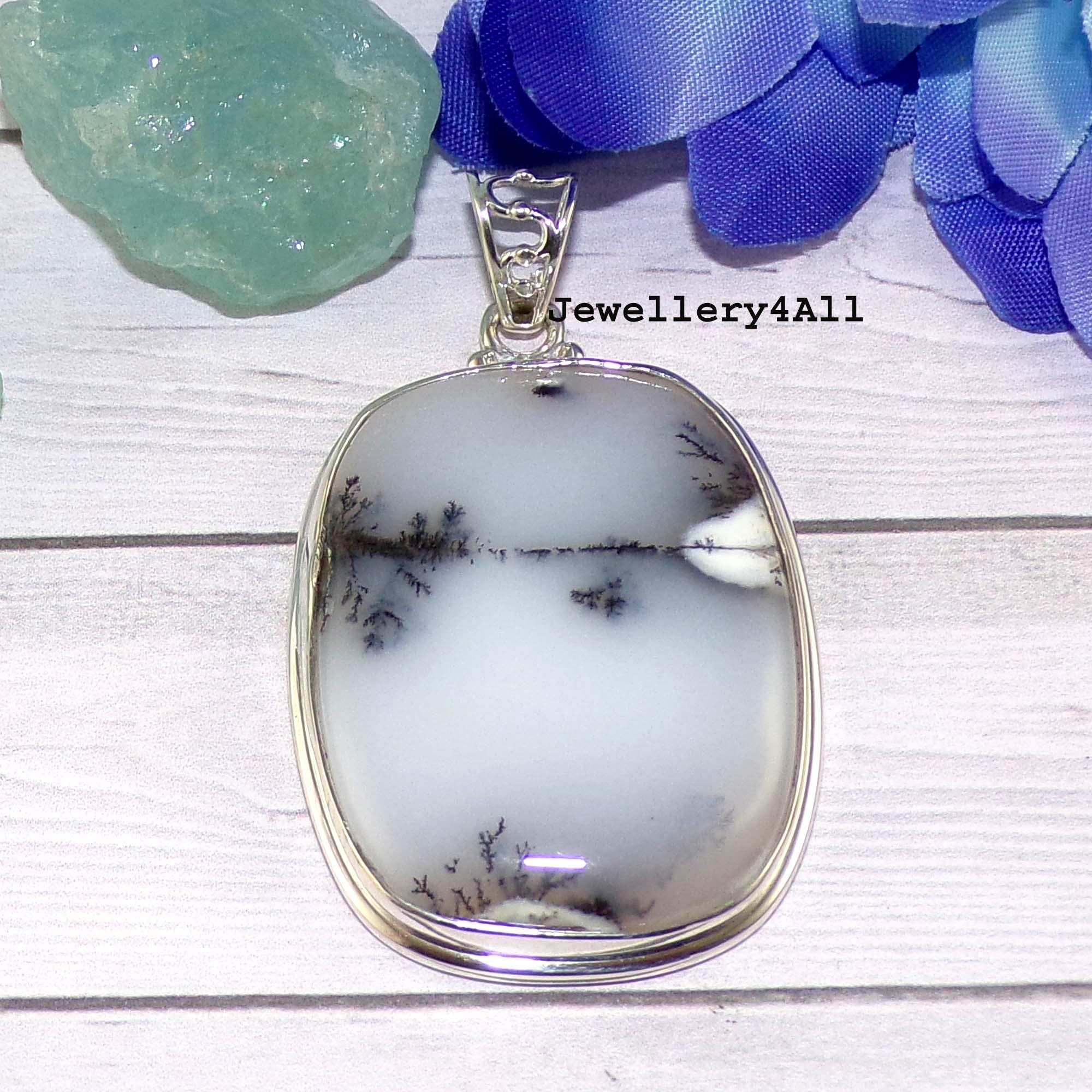 Pendentif Moderniste Argent Massif Et Or 18K Agate Dendritique Citrine - Occasion