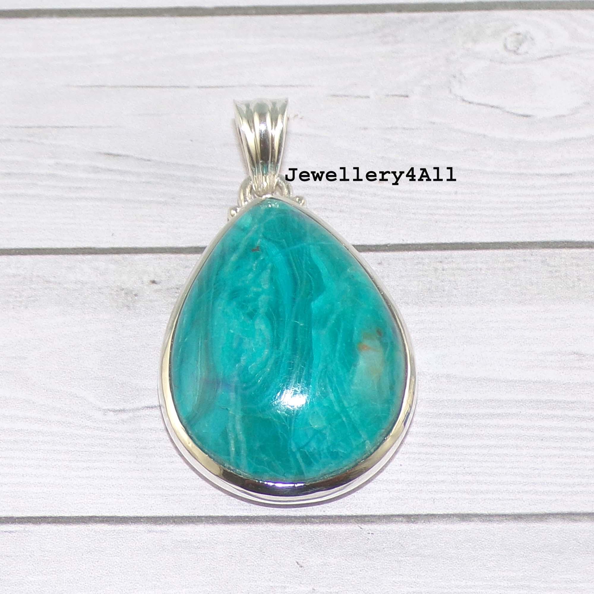 Pendentif En Argent Sterling 925 - Pierre Opalite, Fait Main - Réglable